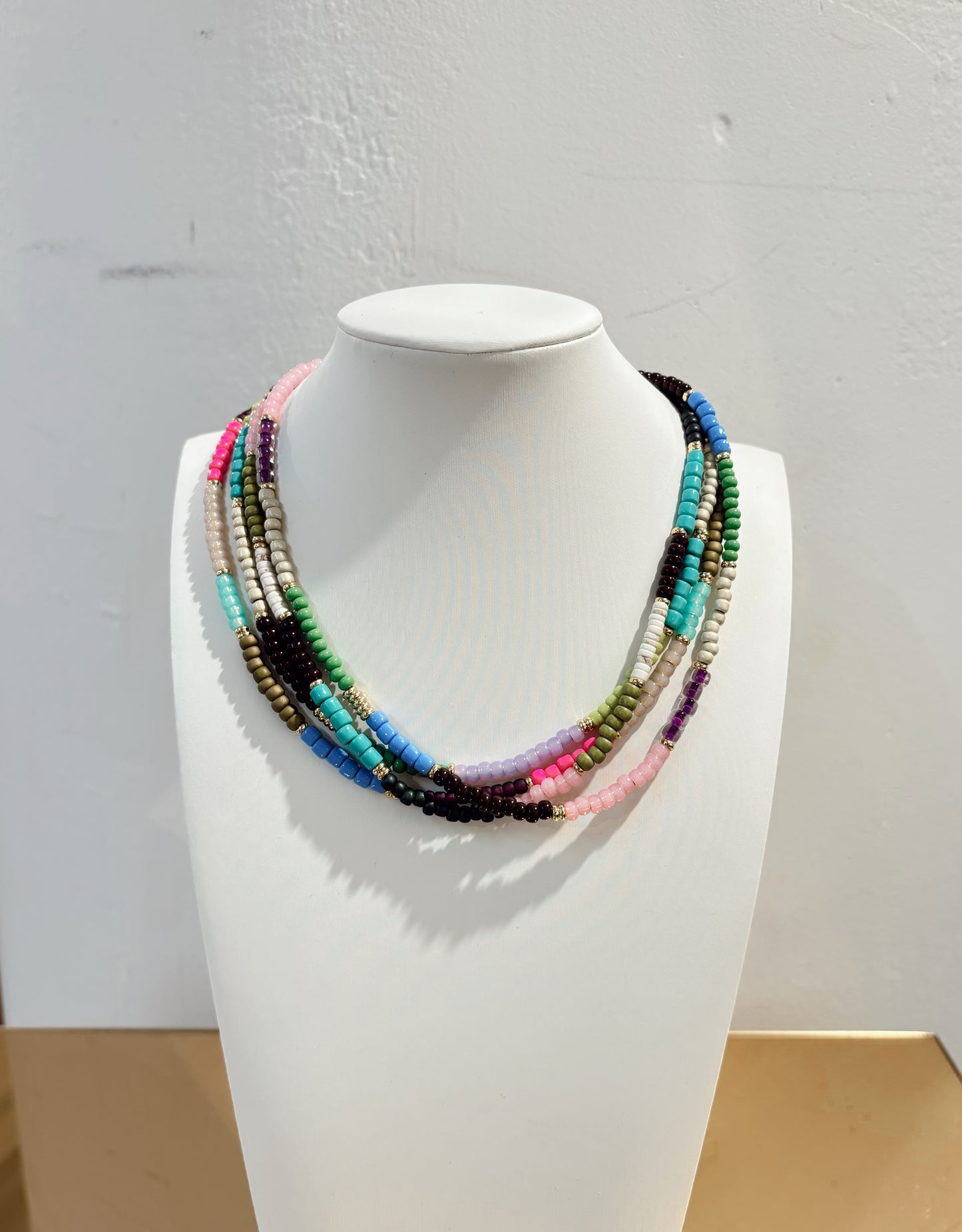 Knotty Bling - Beaded Layering Necklace