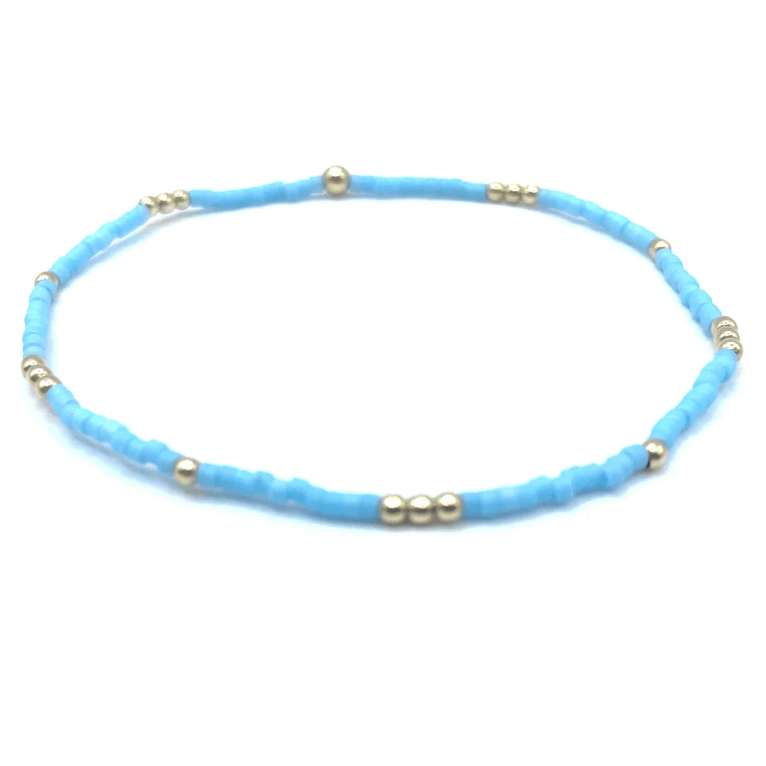 Erin Gray Newport Bracelet - True Turquoise + Gold Filled