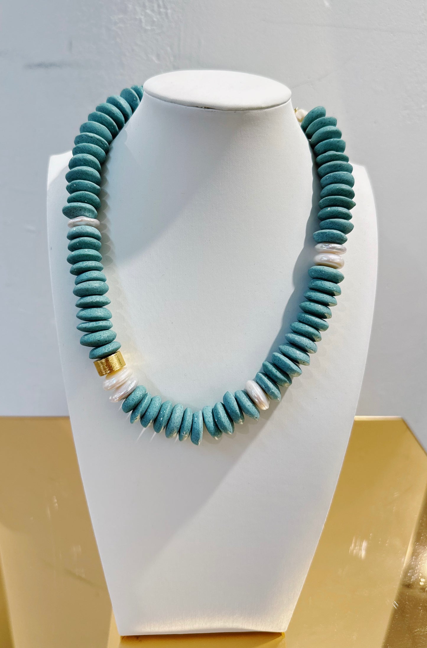 Knotty Bling - Turquoise Necklace