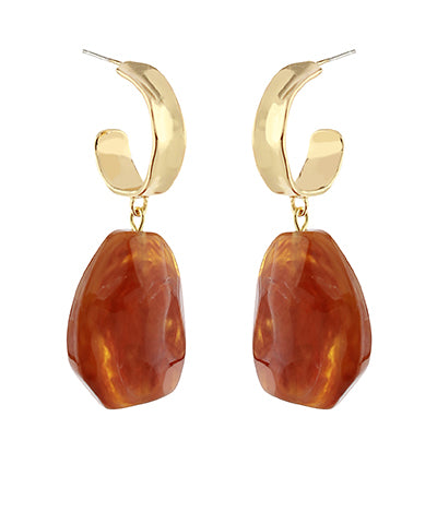 Amber Drop Earrings