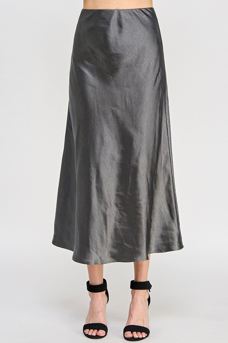 Satin Midi Skirt