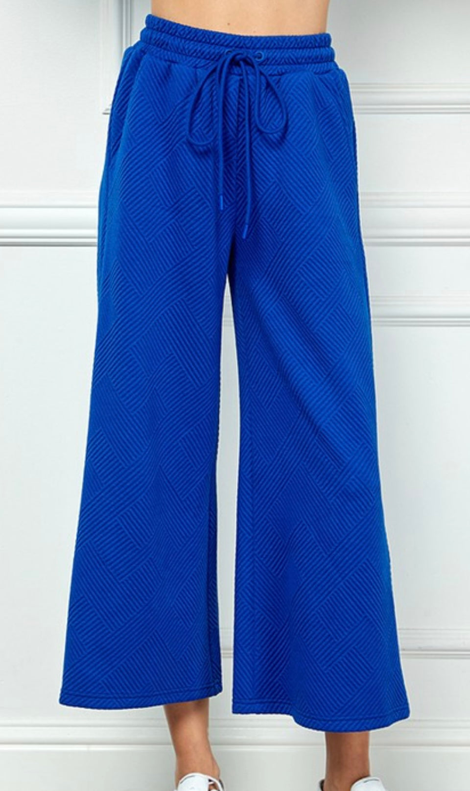 Sophie Textured Pants - Royal Blue