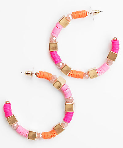 Pink & Orange Hoops