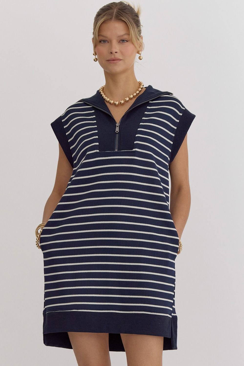 Celia Mini Dress - Navy