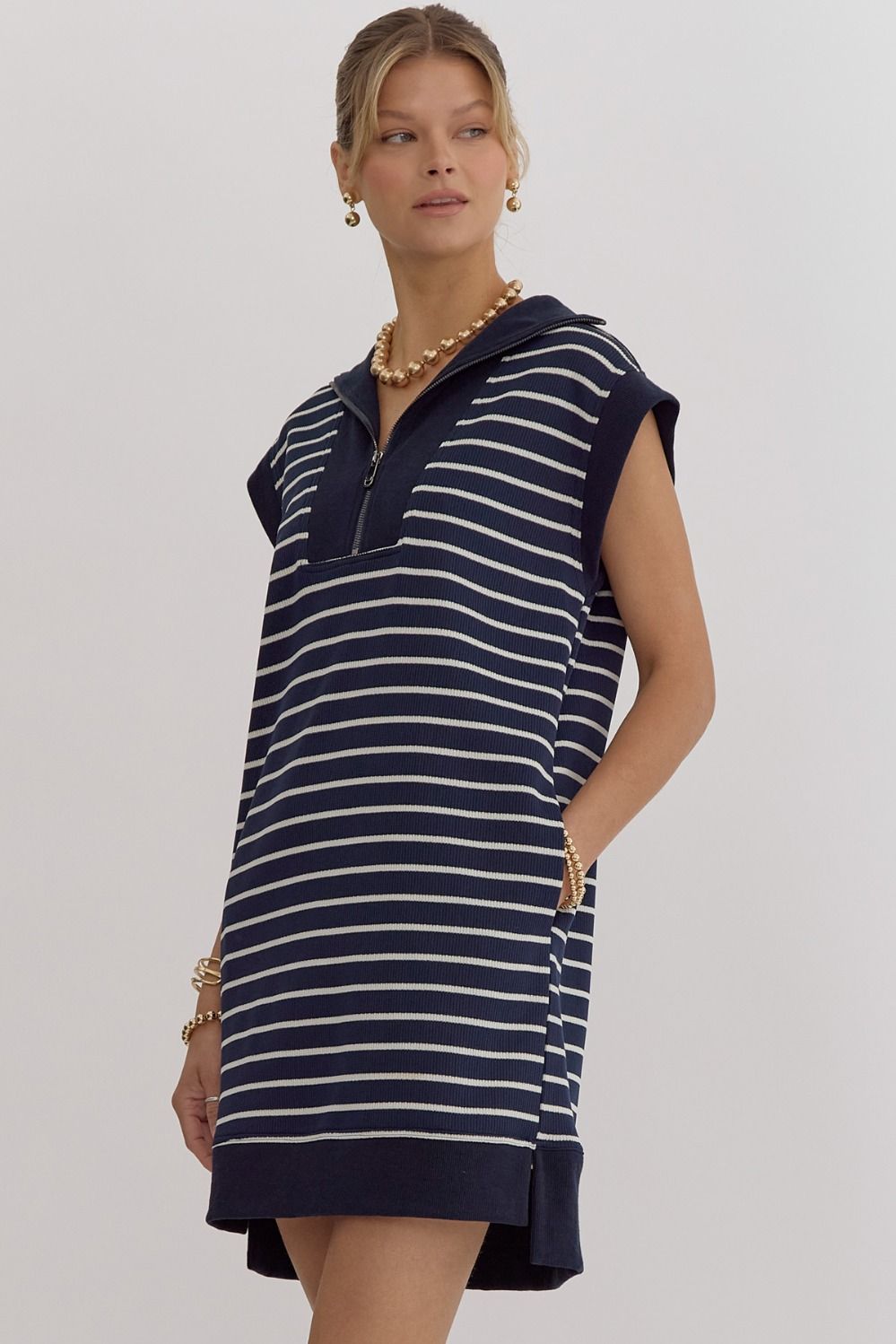 Celia Mini Dress - Navy