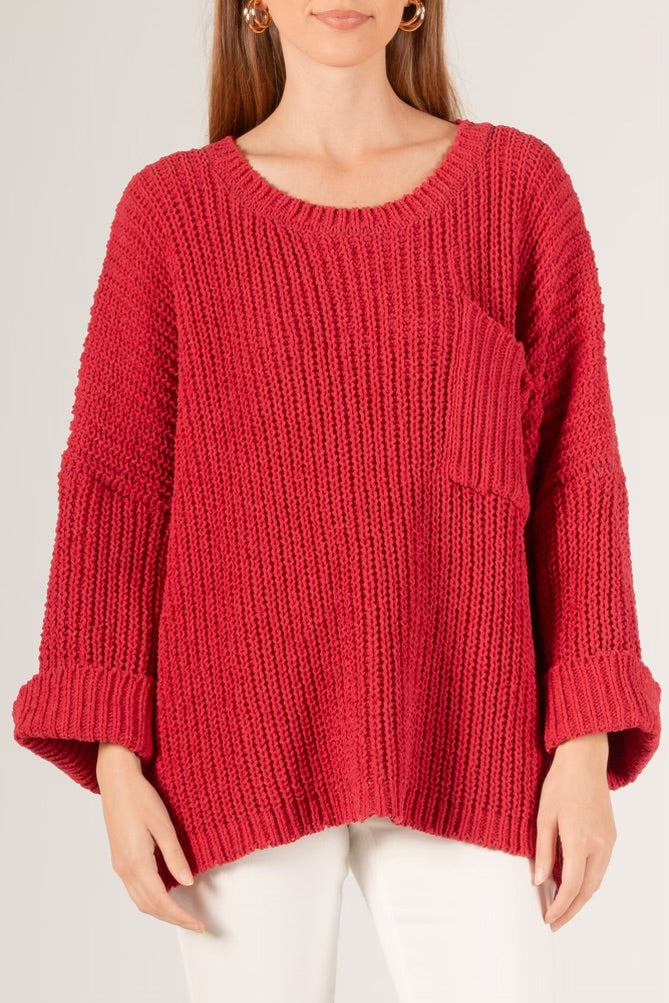 Jenna Sweater - Ruby