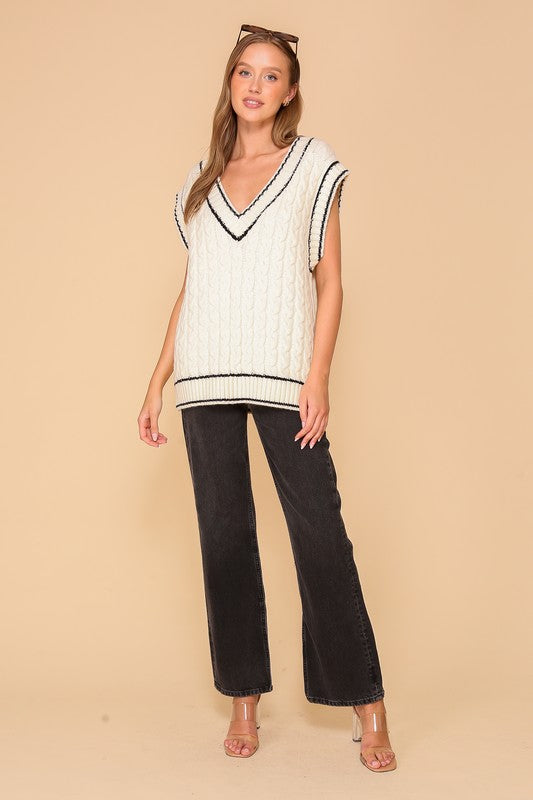 Louise Cable Knit Vest