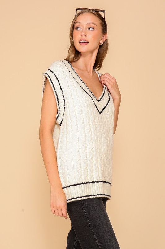 Louise Cable Knit Vest