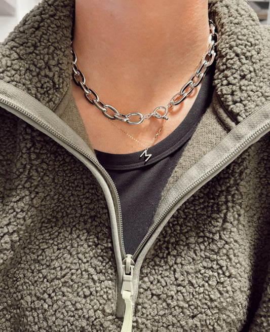 Silver Chain Link Necklace