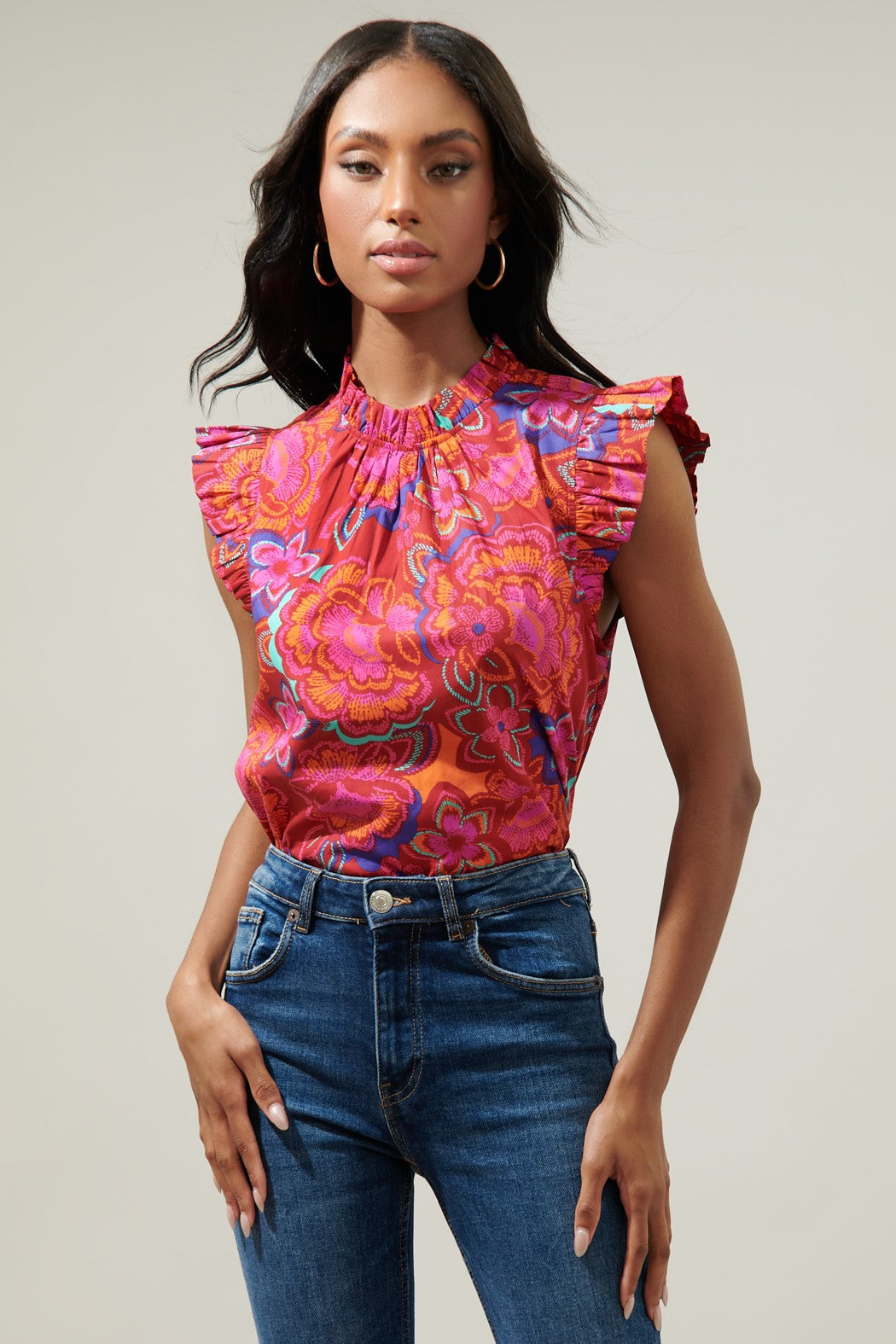 Alice Floral Pops Top