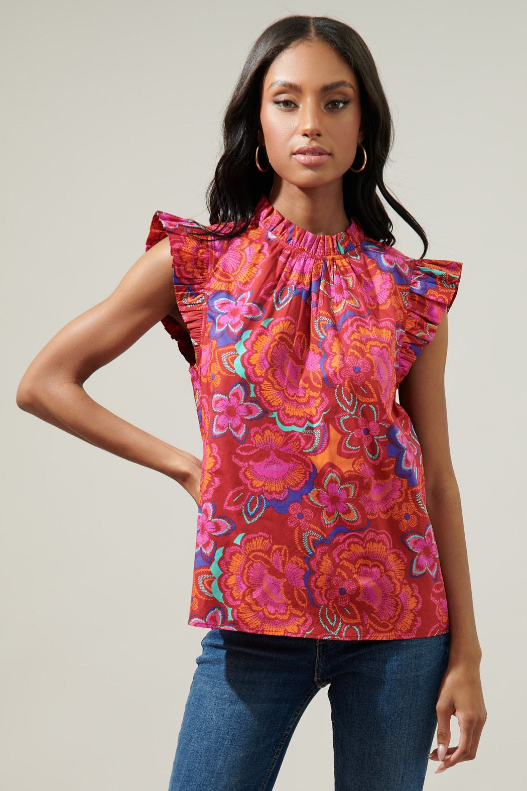 Alice Floral Pops Top