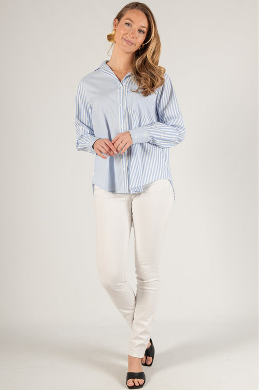 Fallon Contrast Stripe Blouse