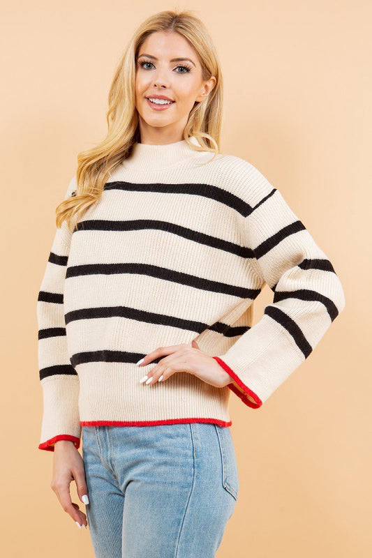 Eloise Red Trimmed Sweater