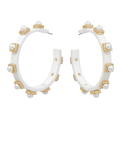 Monica Hoops - White