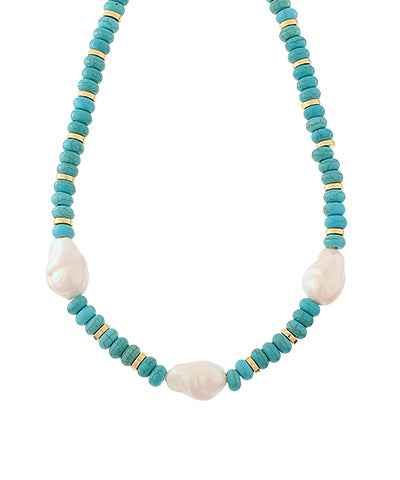 Lillian Pearl & Turquoise Necklace