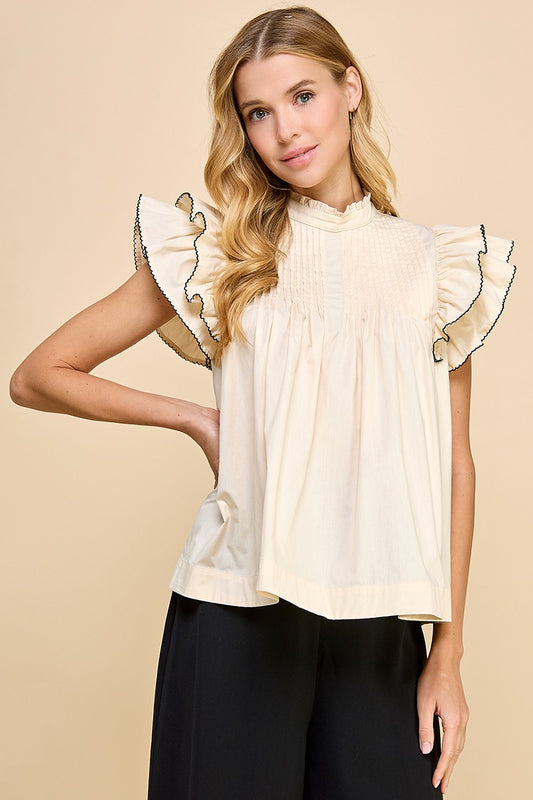 Ashton Ruffle Sleeve Blouse