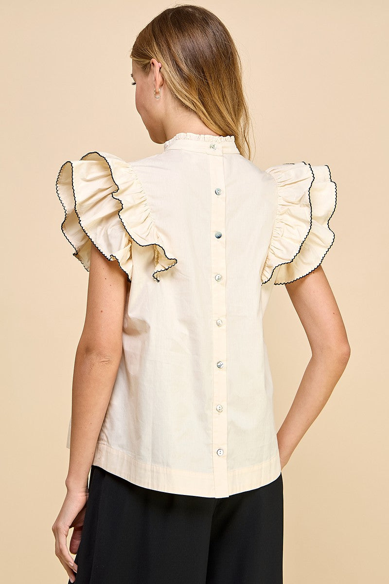 Ashton Ruffle Sleeve Blouse