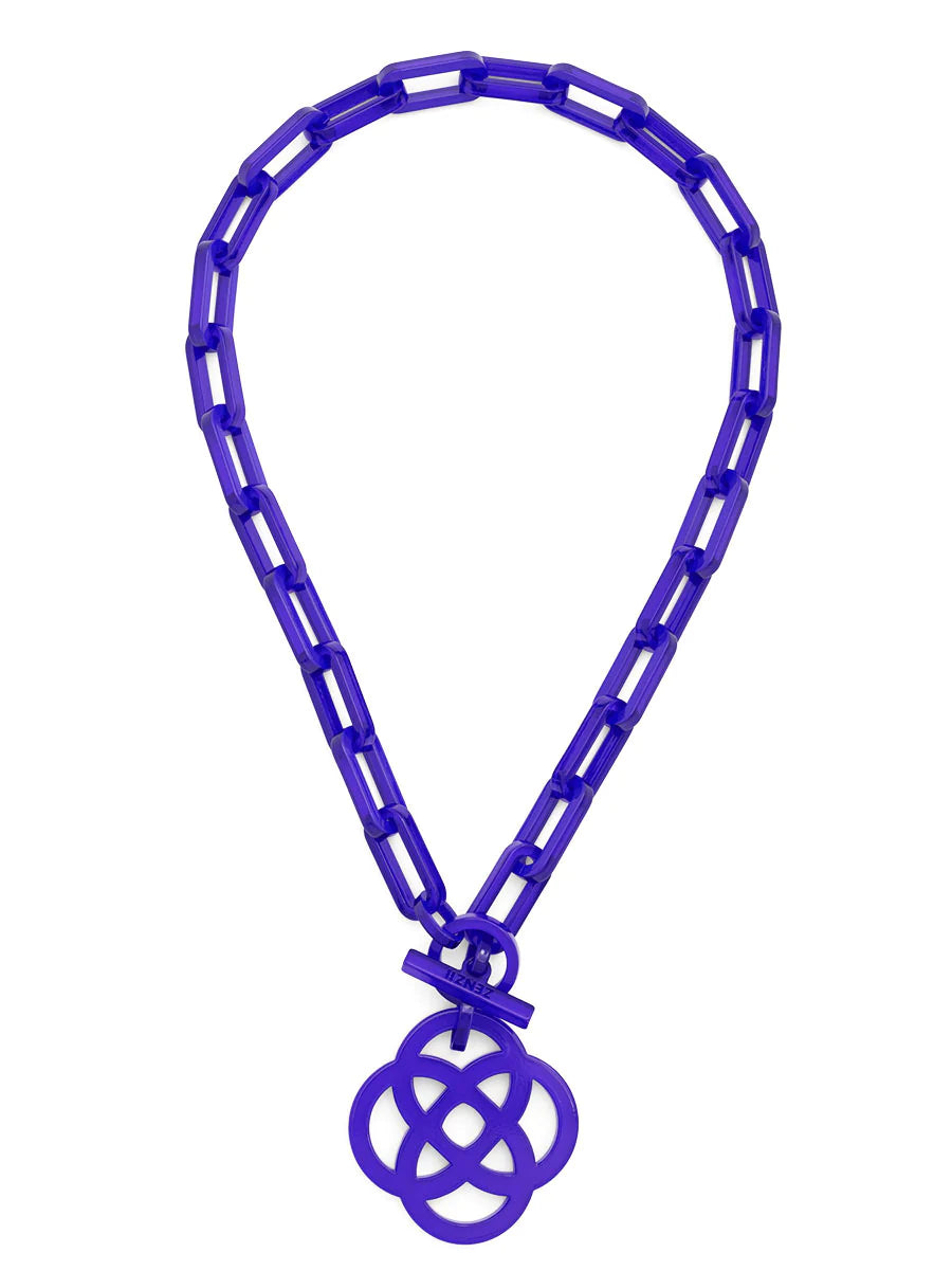 Quatrefoil Necklace - Cobalt