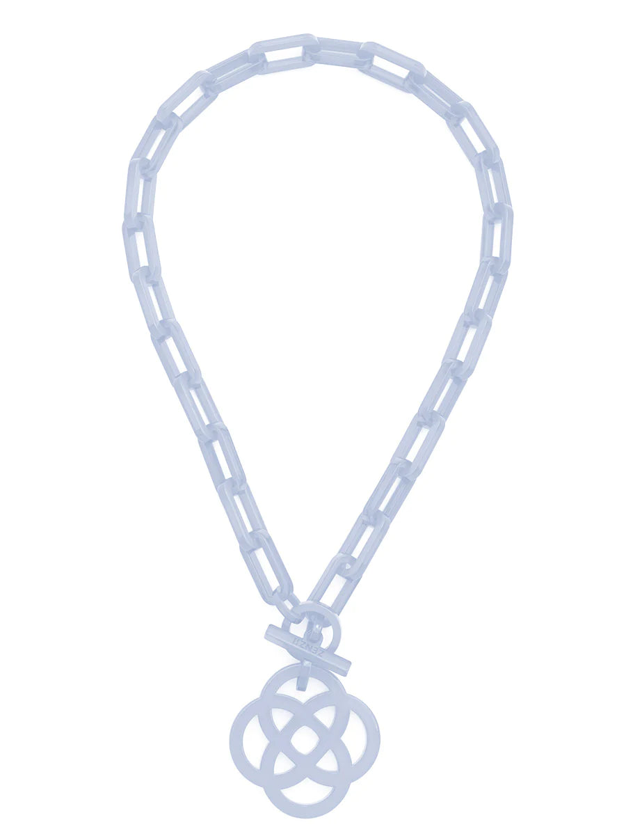 Quatrefoil Necklace - Light Blue