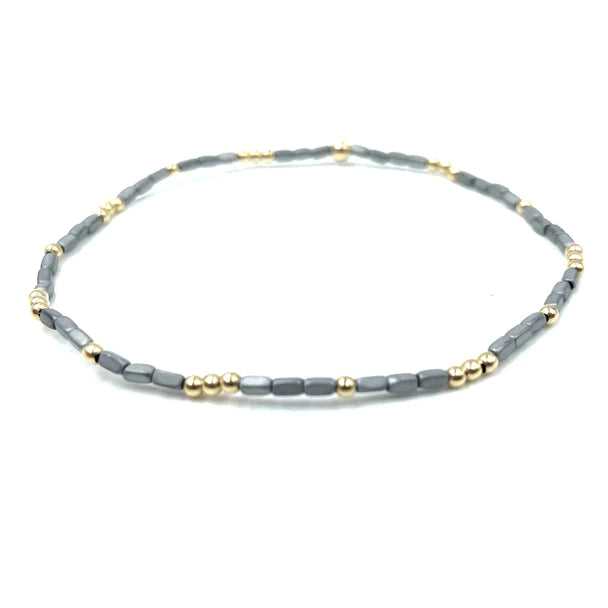 Erin Gray Harbor Bracelet - Gray + Gold Filled