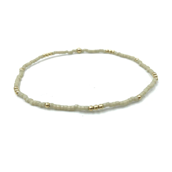 Erin Gray Newport Bracelet - Oyster + Gold Filled