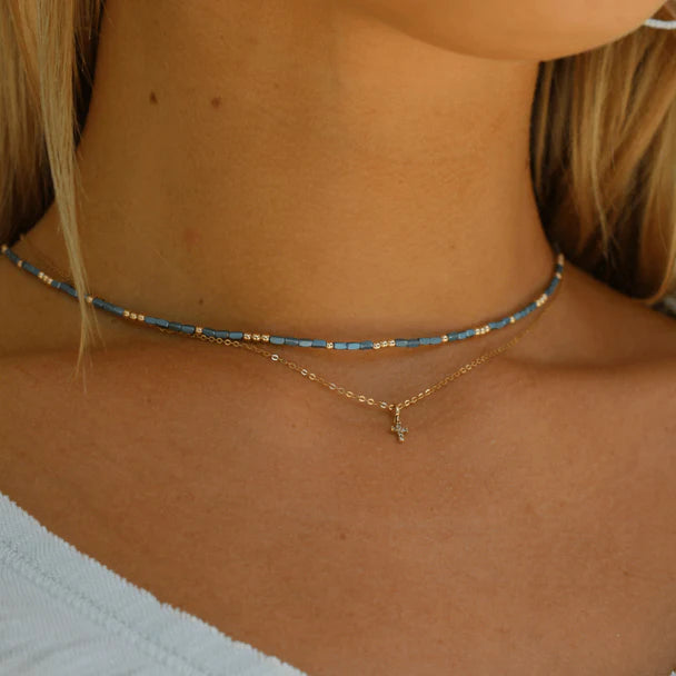 Erin Gray - Harbor Necklace: Blue