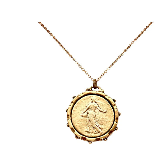 French Medallion Necklace