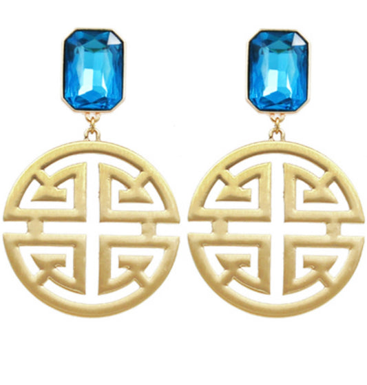 Longevity Earrings - Blue