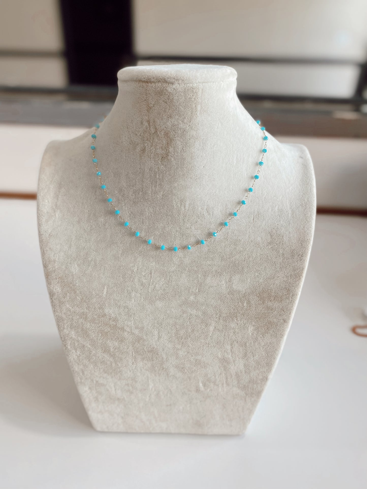 Glass Bead Necklace - Turqouise