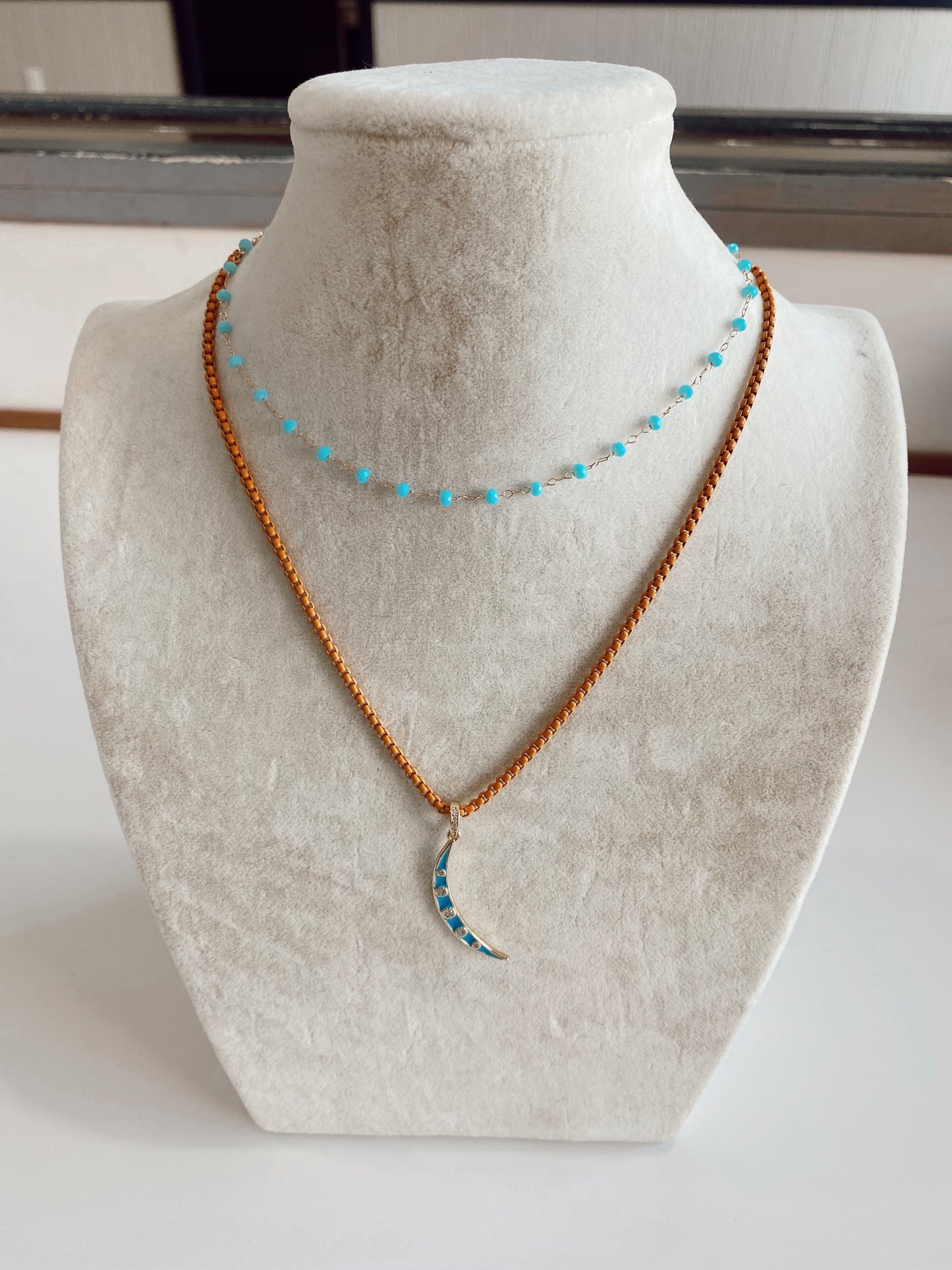 Glass Bead Necklace - Turqouise