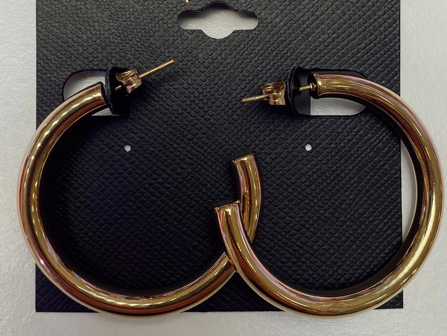 Shiny Gold Hoops - Medium