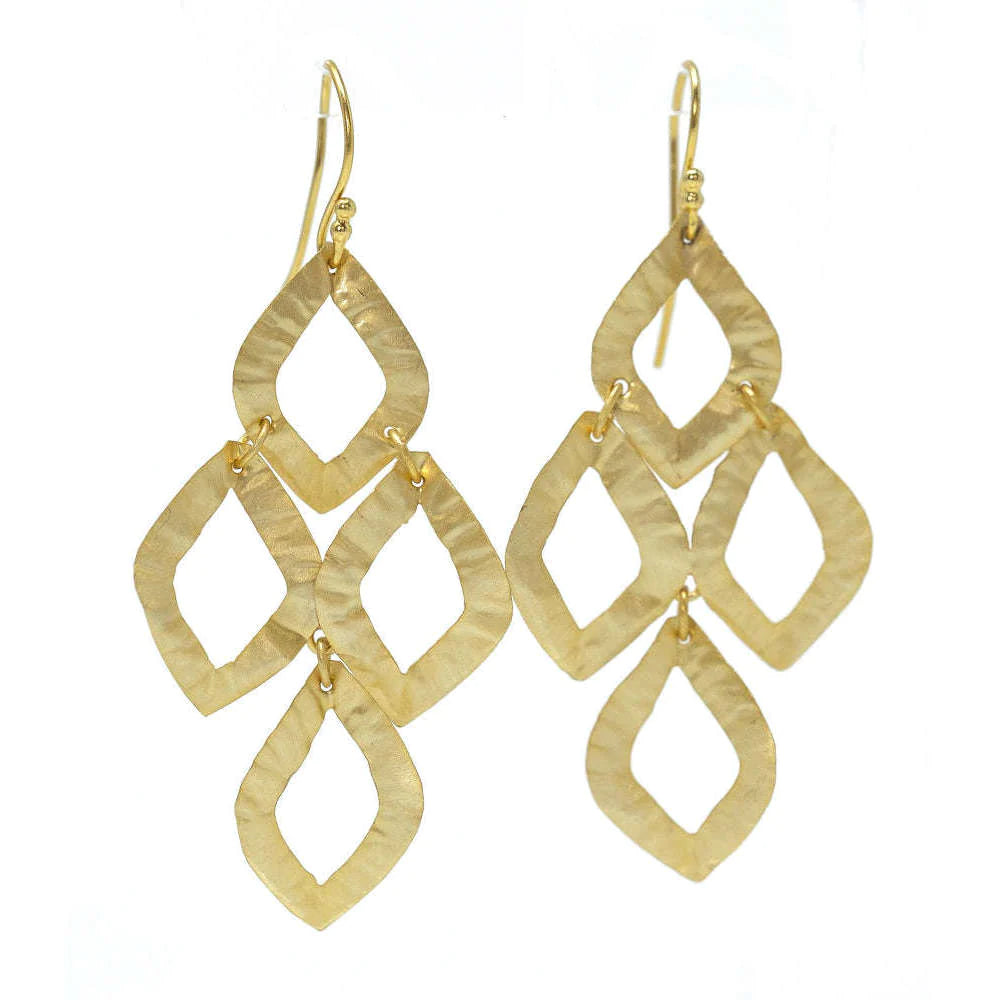 Erin Gray - Cabo Iris Earring in Gold Foil