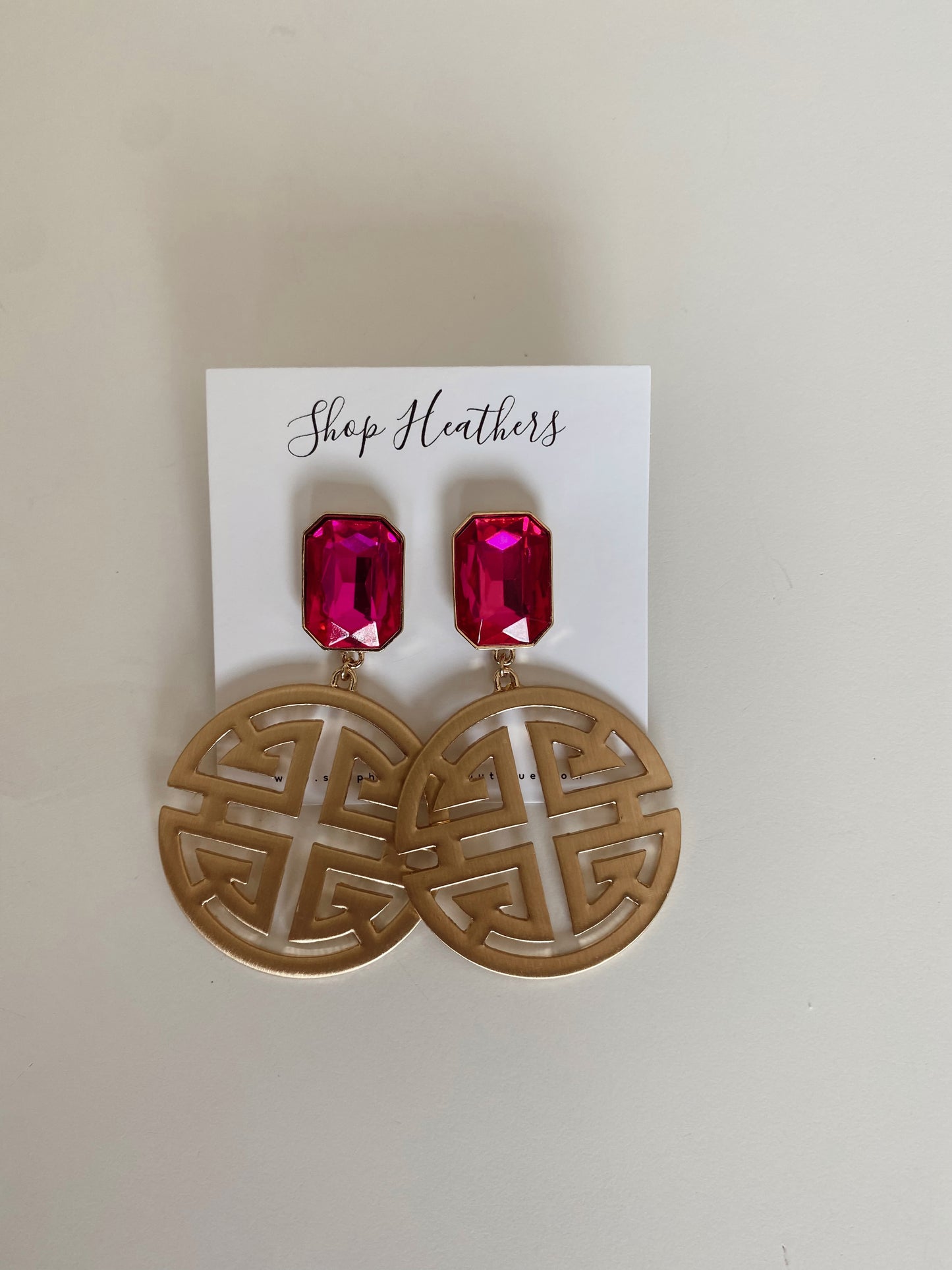 Longevity Earrings - Pink