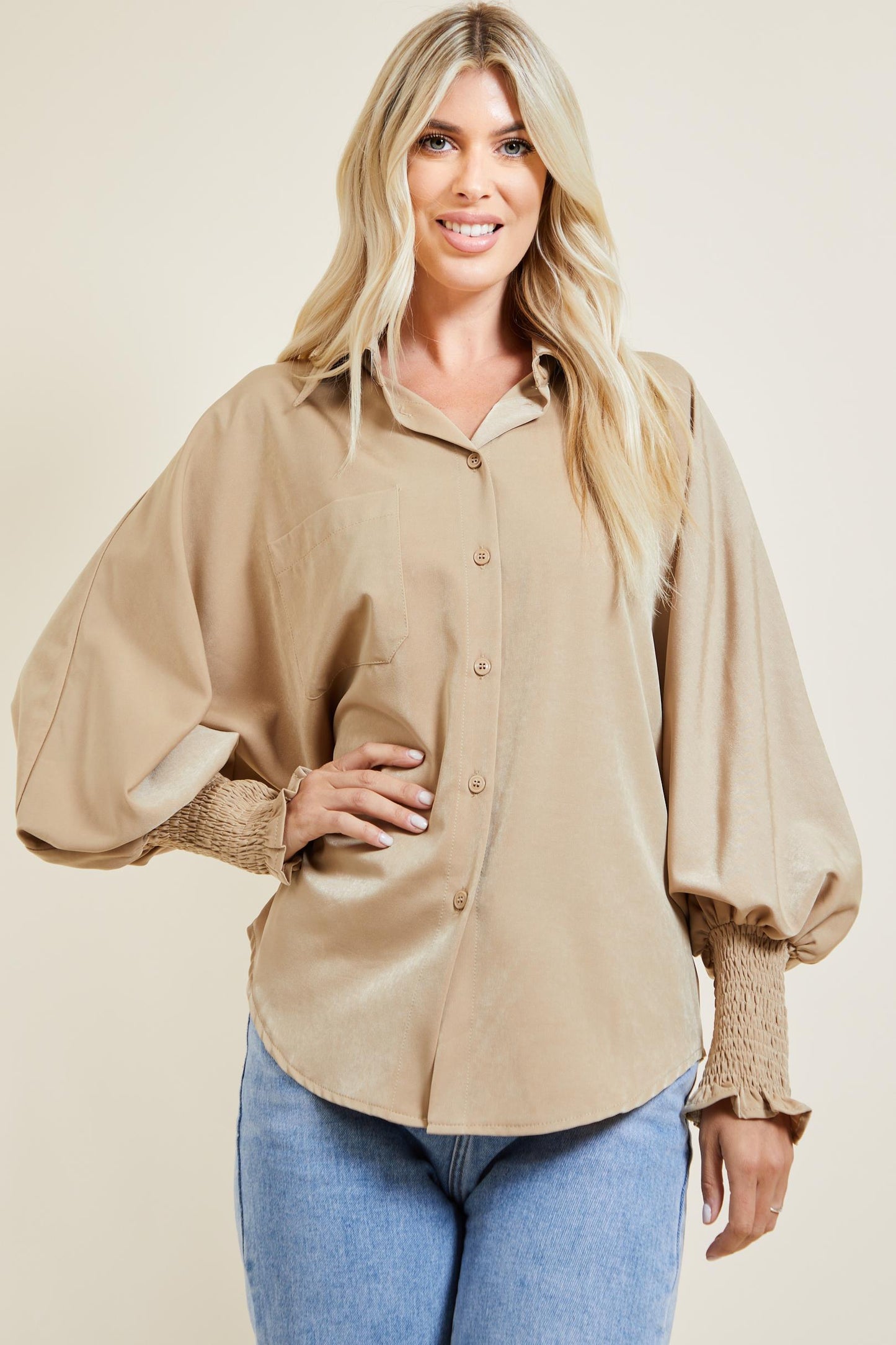 Chessy Button Up Top