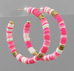 Candy Rubber Bead Hoops