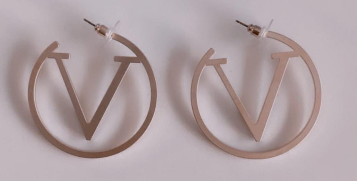 "V" Earrings