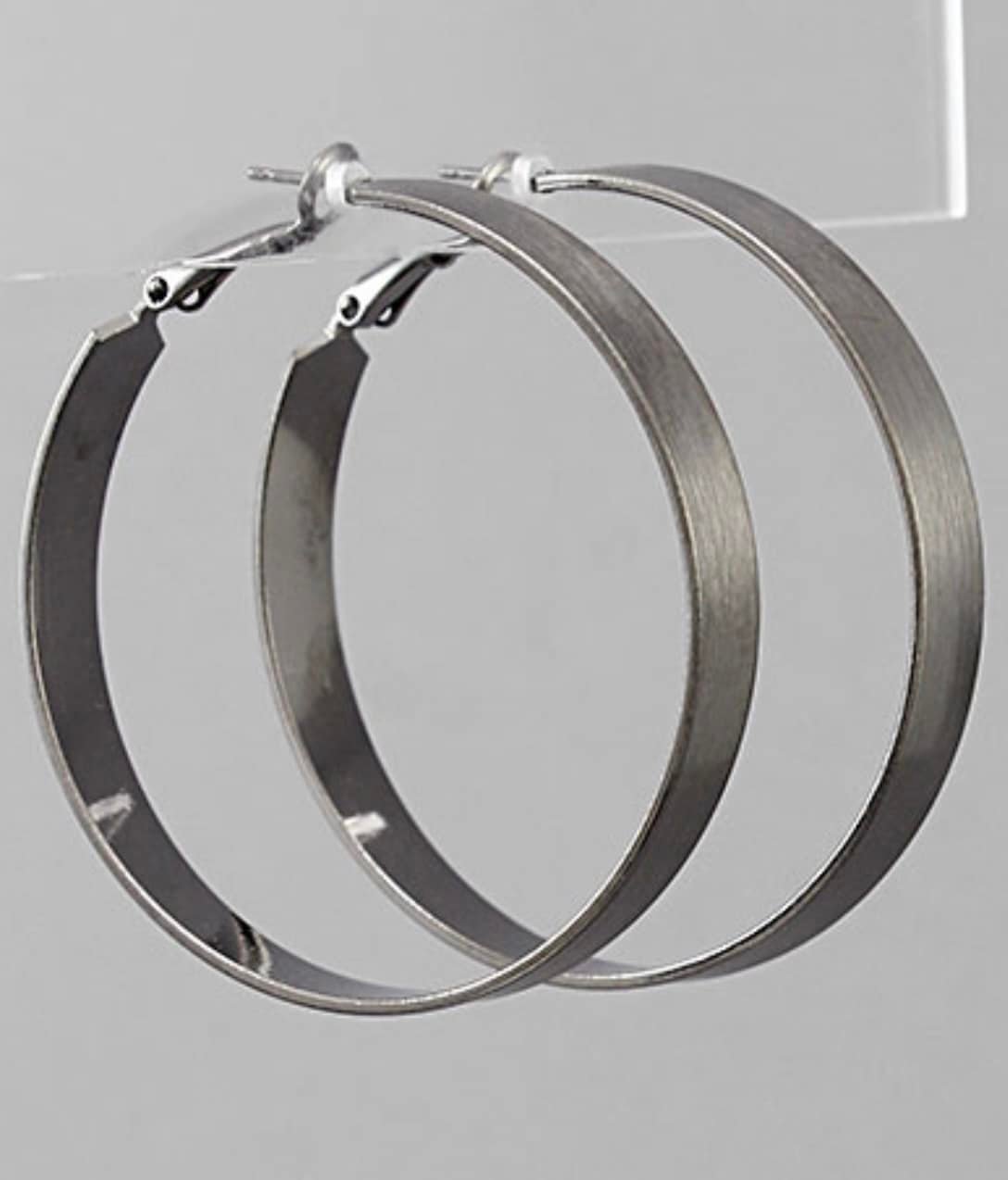 Gunmetal Hoops