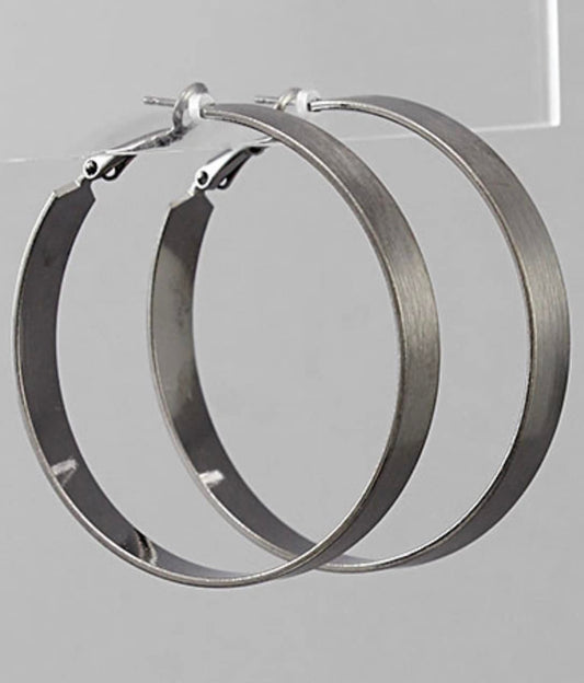 Gunmetal Hoops