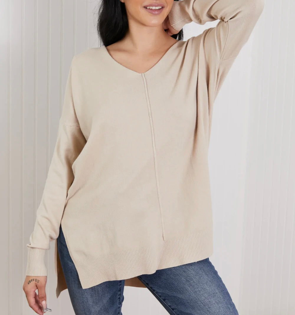 Taupe Sweater Top