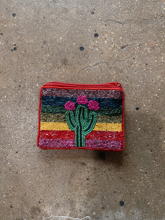 Beaded Zip Pouch - Small