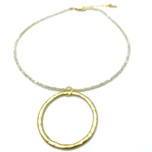 Erin Gray Gold + Winter White Necklace