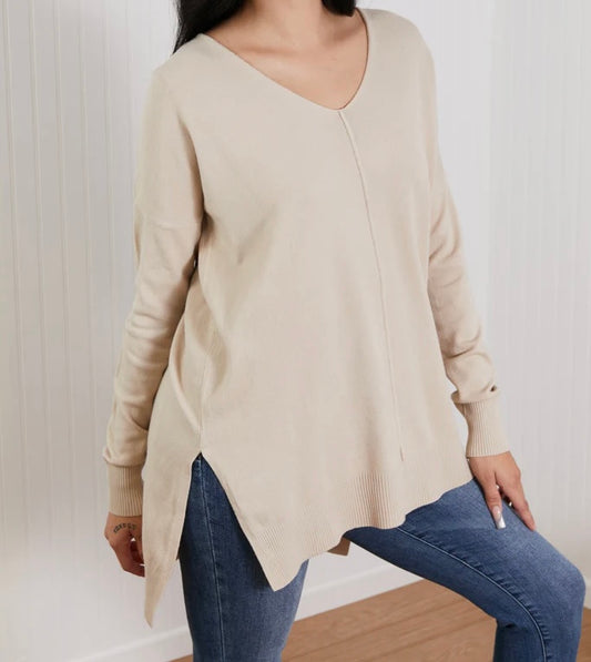 Taupe Sweater Top