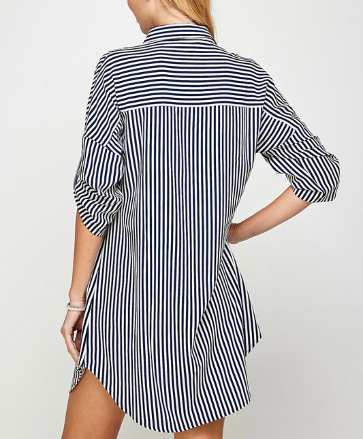 Classic Striped Shirt Dress