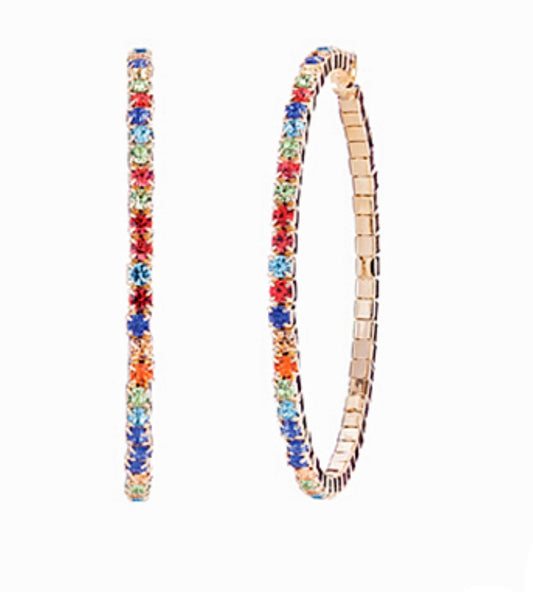 Crystal Hoops - Multicolor