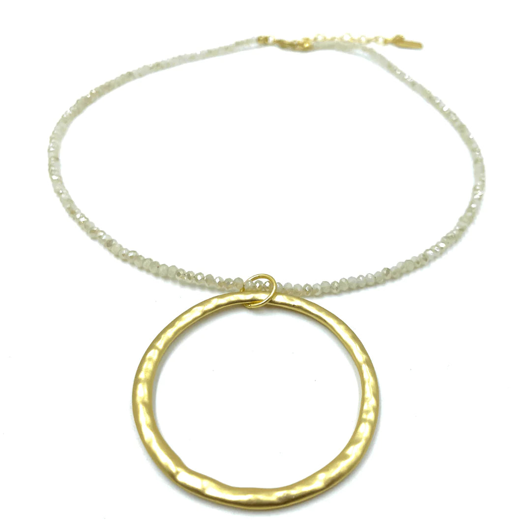 Erin Gray Gold + Winter White Necklace