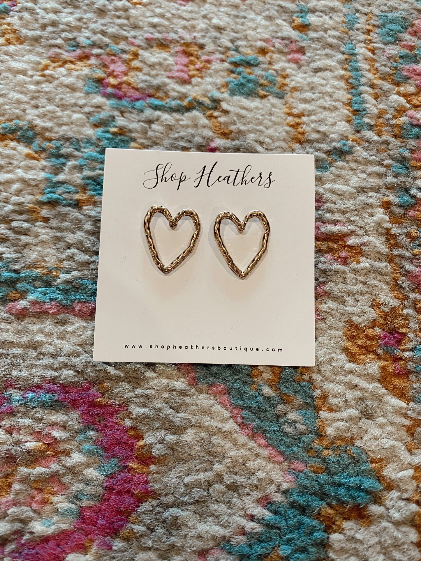 Hammered Heart Earrings