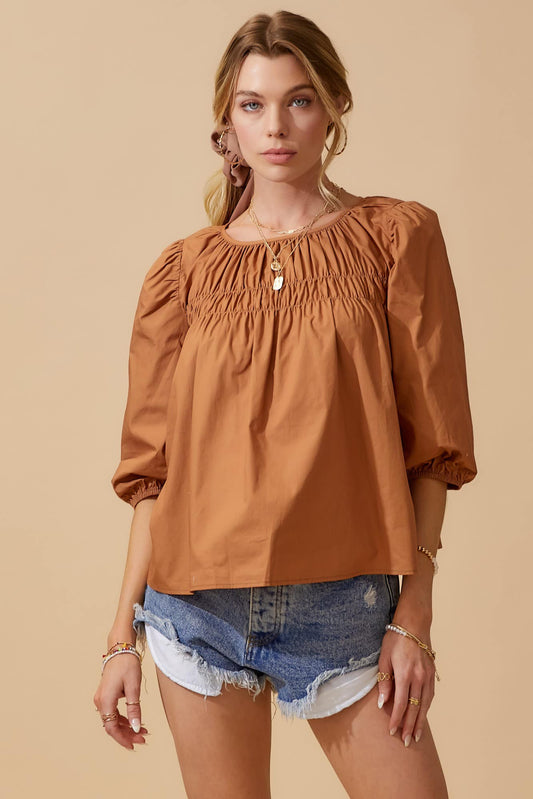 Madison Poplin Top