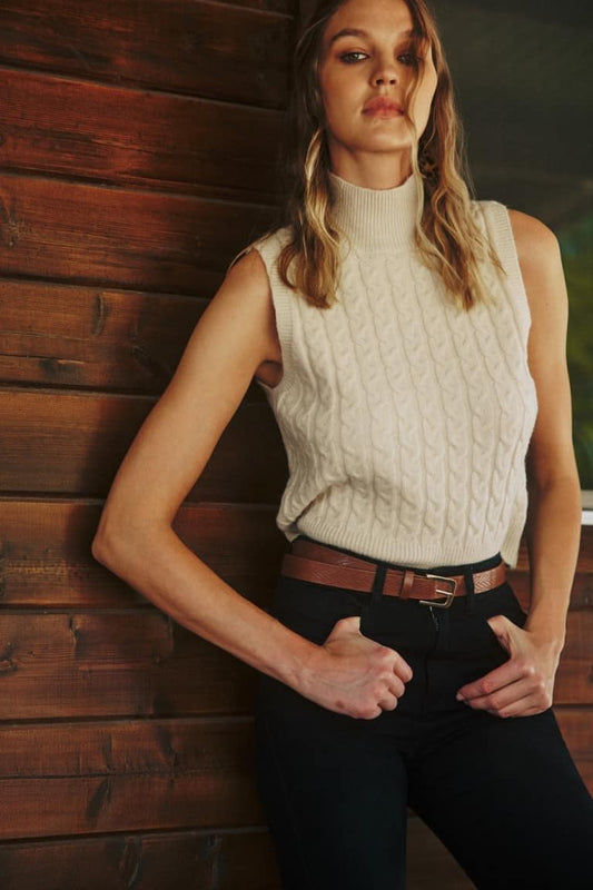 Sleeveless Knit Sweater